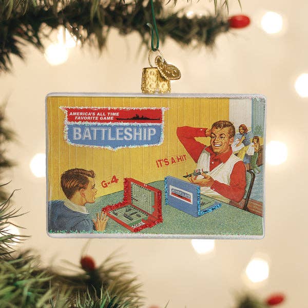 Battleship Ornament for wholesale by Old World Christmas