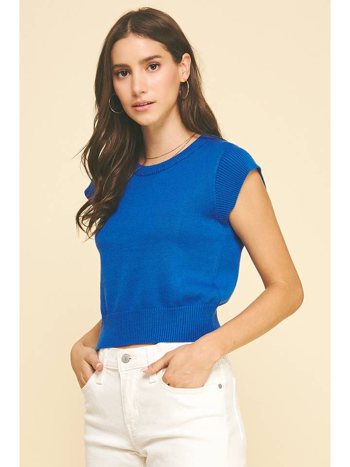 PINCH - Wholesale Knit Top - Women's - CAP SLEEVES KNIT TOP - 5425WT18