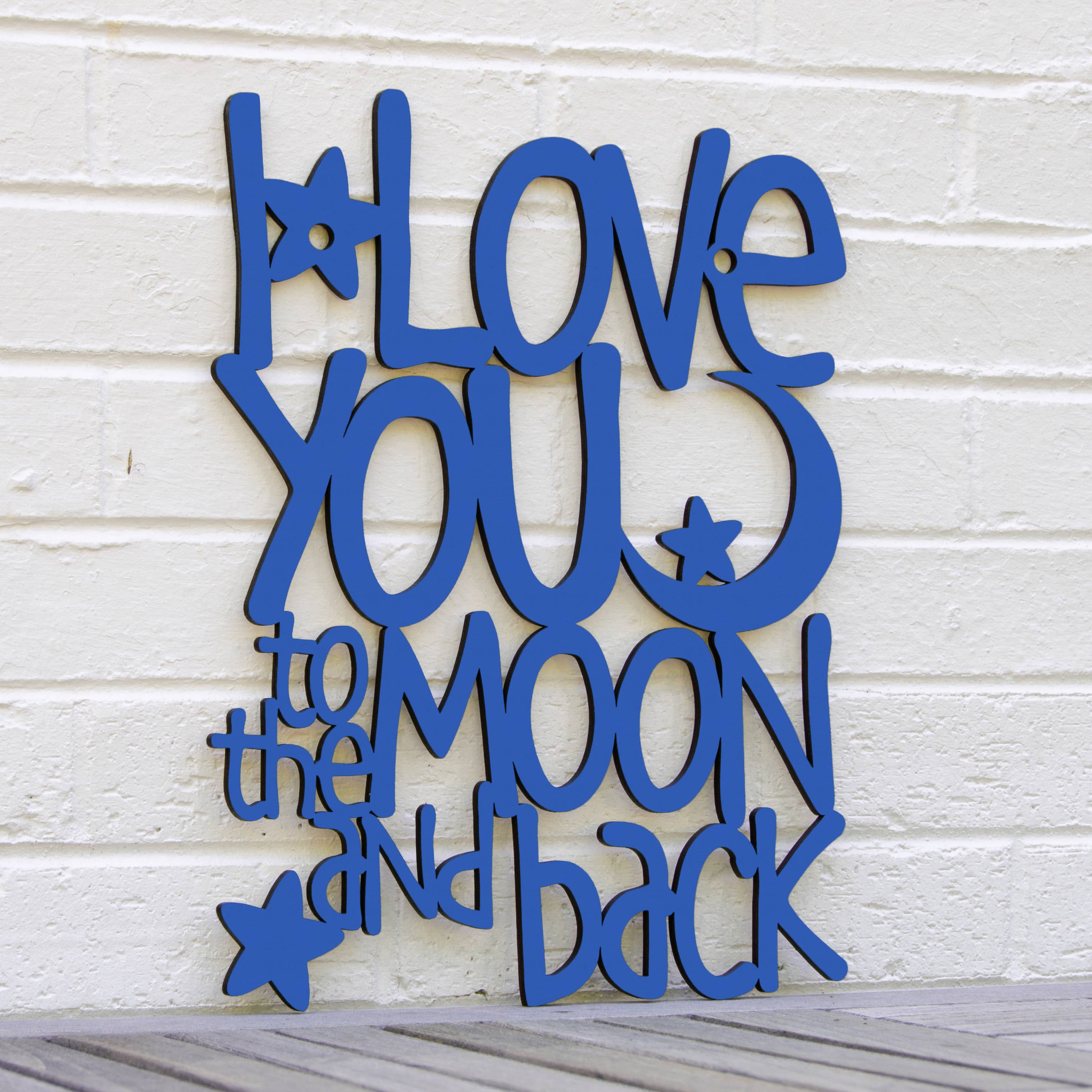 Spunky Fluff - Wholesale Wall Decor - Kids & Baby - I Love You to the Moon & Back, Wood Nursery Wall Decor8
