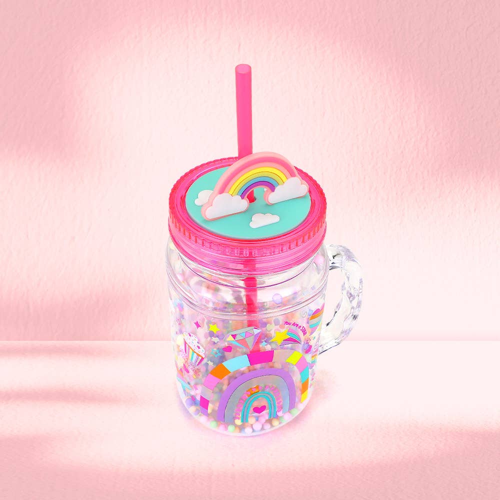 Sensibling Corp. - Wholesale Drinking Glass/Cup - Kids & Baby - HOT FOCUS - Kids Glow in the Dark Unicorn Mason Jar Tumbler
5