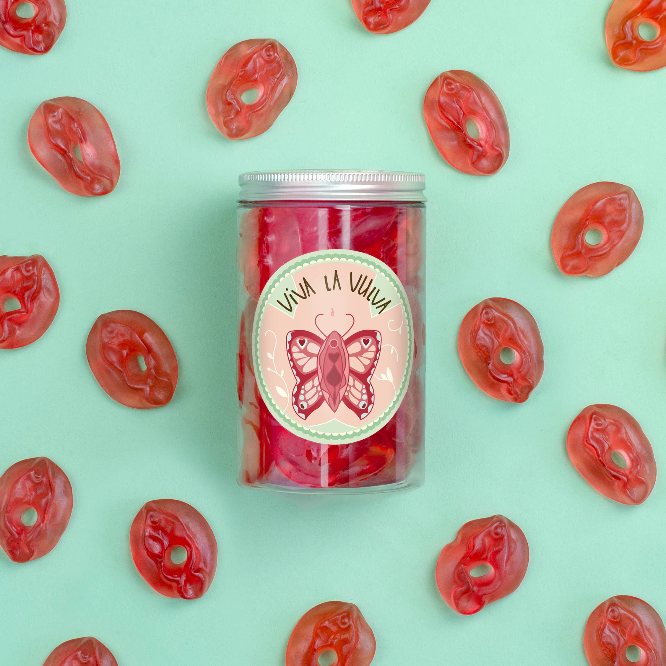 Der Zuckerbäcker - Wholesale Gummy - Viva la Vulva Sweet Dose M Fruit Gum Vulva Gift Tin2