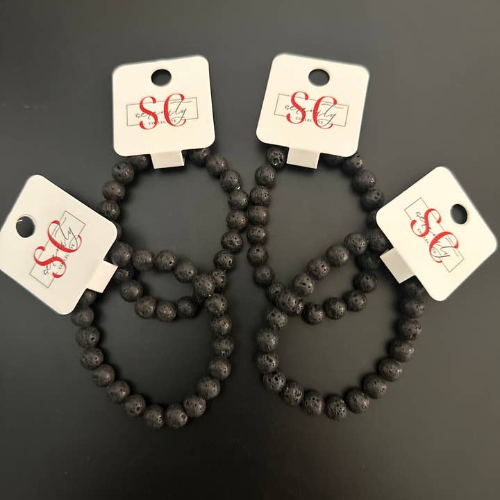 Lava Rock Natural Stone Bracelet for wholesale by Serenity Collective