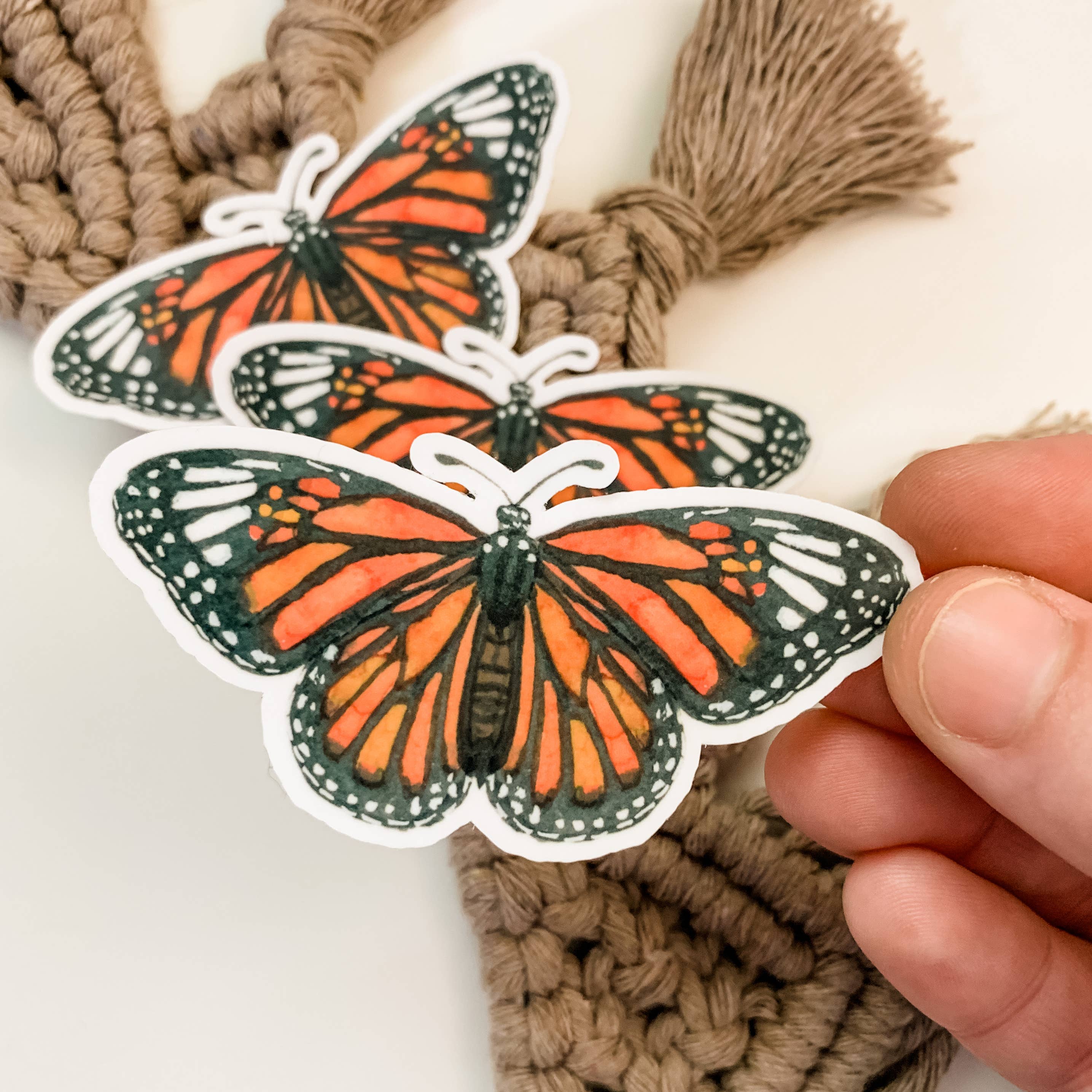 Studio Miller - Wholesale Sticker - Monarch Butterfly Watercolor Nature Matte Vinyl Sticker1