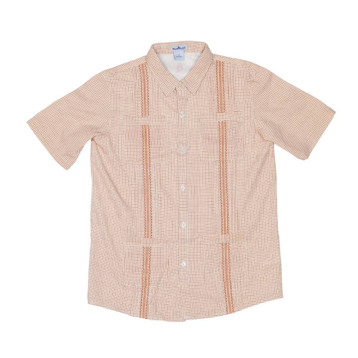Gameday Guayabera - Burnt Orange Short Sleeve Shirt for wholesale by BlueQuail Clothing Co.