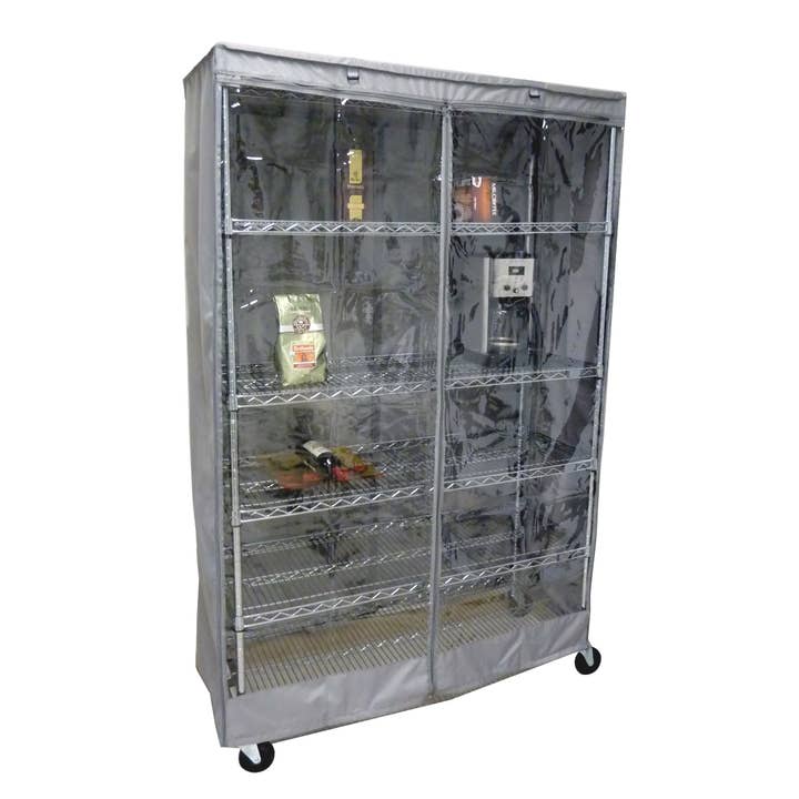 Formosa Covers - Wholesale Kitchen Storage/Organizer - Storage Shelving Unit Cover, fits racks 48"W x 18"D x 72"H in Grey