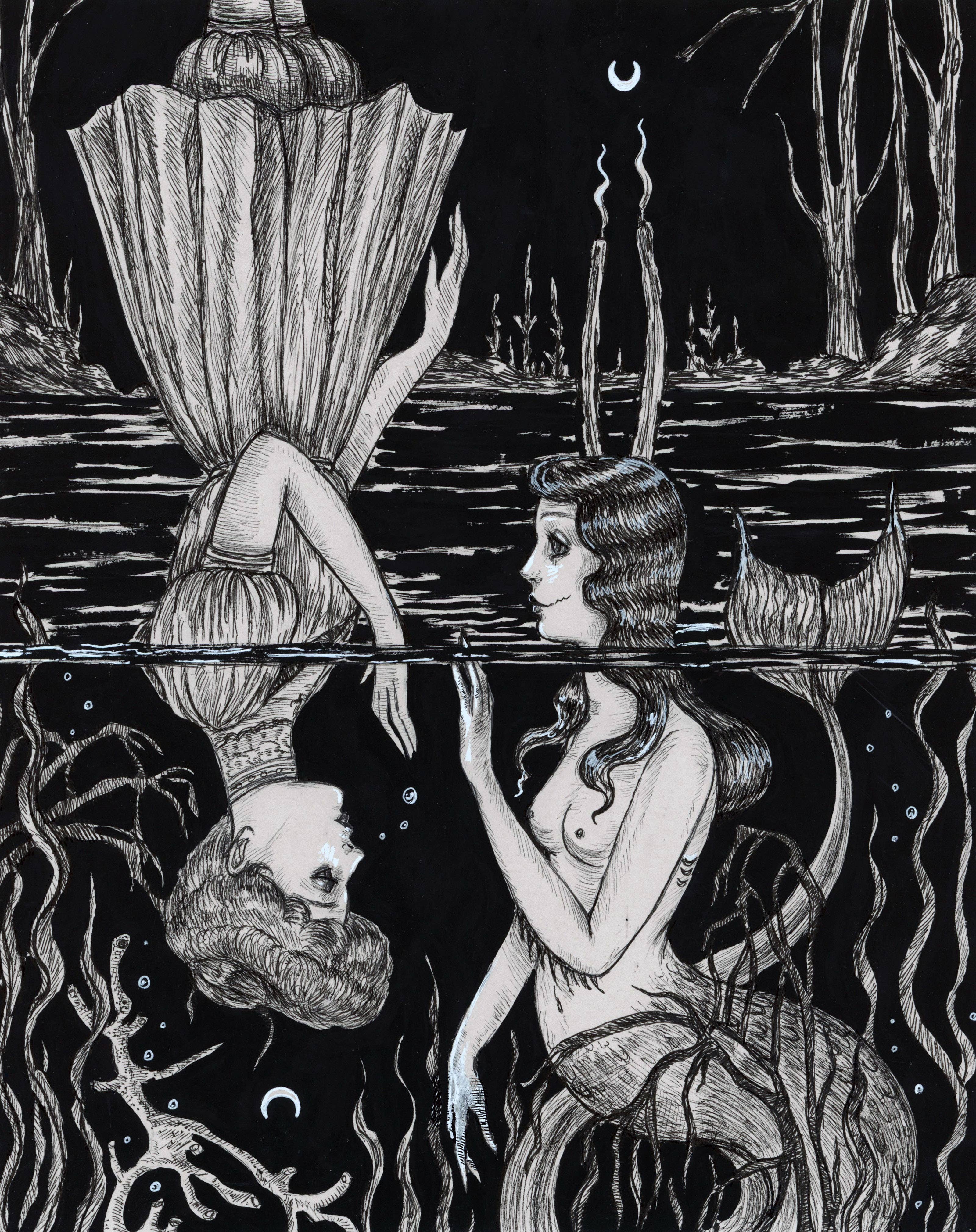 Mary Syring - Vendita all'ingrosso Stampa artistica - «As Above, so Below» - stampa d'arte - sirena, sirena1