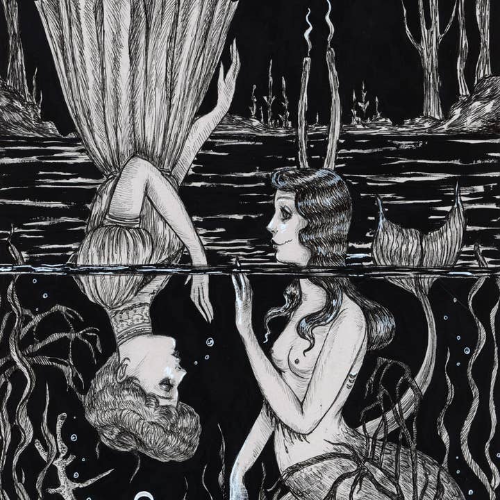 Mary Syring - Vendita all'ingrosso Stampa artistica - «As Above, so Below» - stampa d'arte - sirena, sirena1