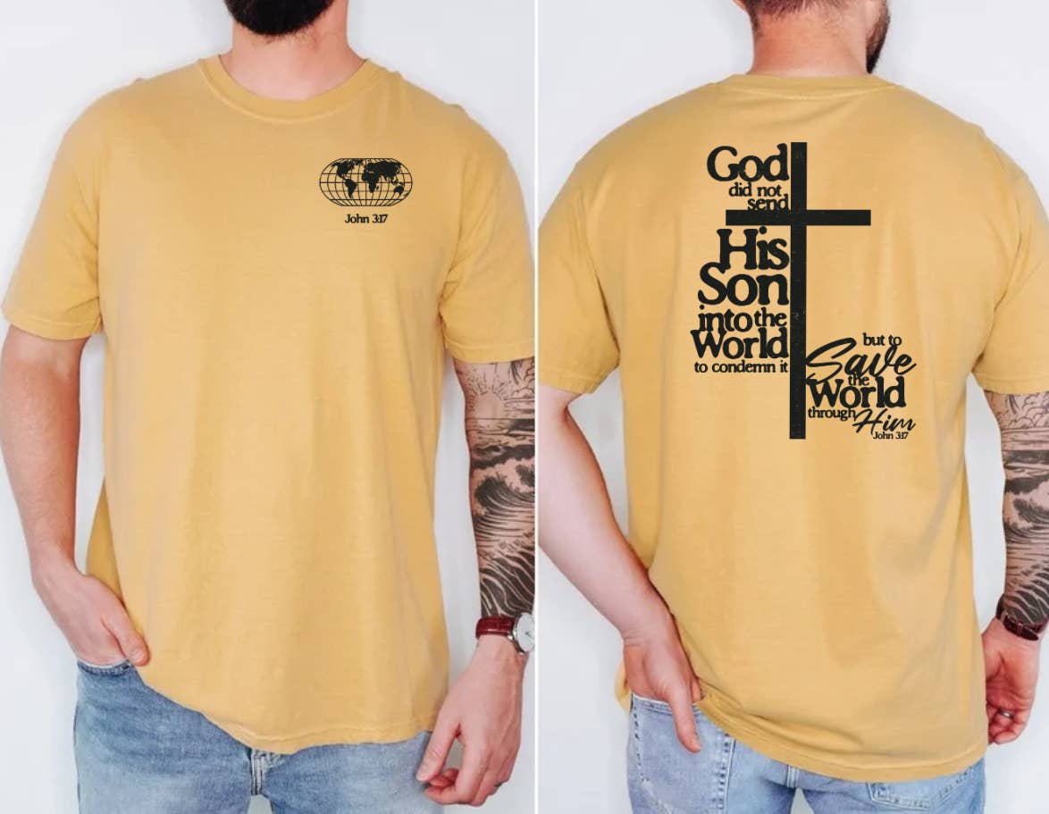 Posh Magnolia Boutique - Wholesale Screen Printed T-Shirt - Men's - Men's Religious Comfort Color T-Shirt, Men's Faith T-Shirt4