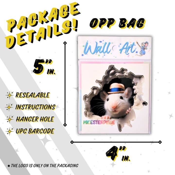 Micesterpiece – wholesale Wall decal/stickers – 3D Mouse Hole Wall Sticker Decal - Ernesto - Micesterpiece6