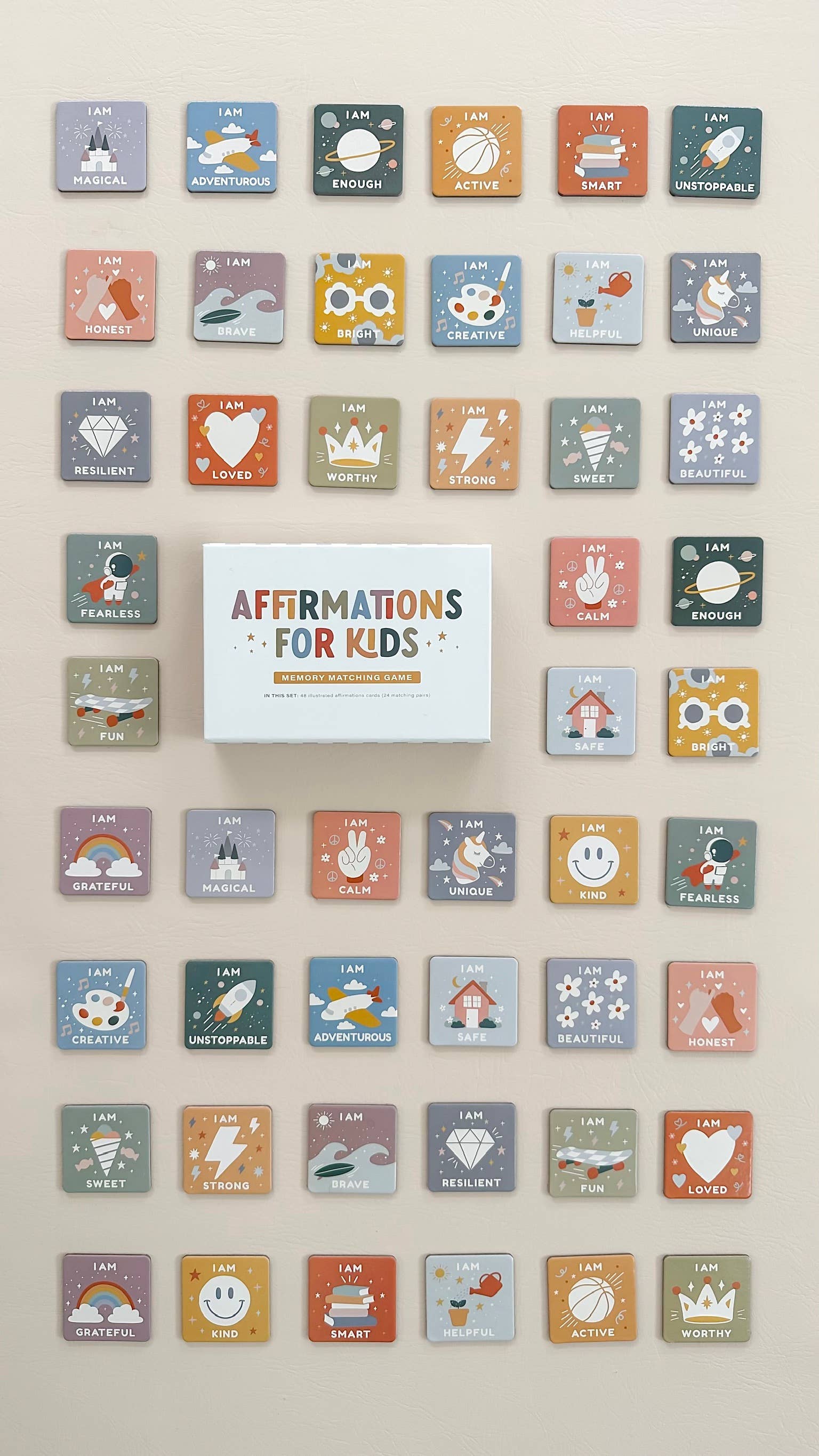 Cherrypick - Wholesale Brain Game - Kids - Affirmations for Kids Memory Matching Game10