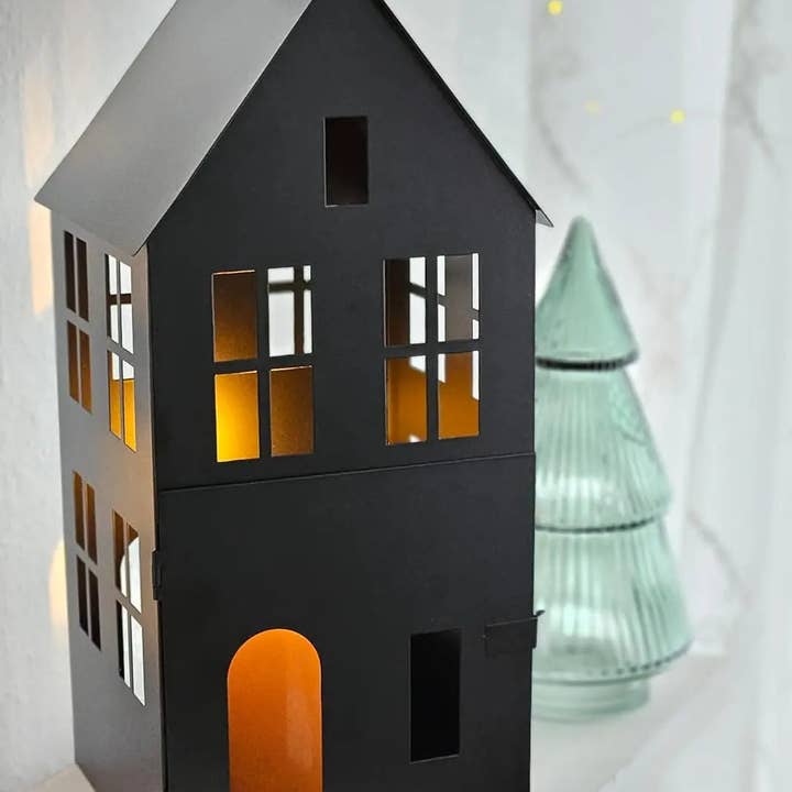 Meinposten - Wholesale Decorative Tabletop Object - House metal black decoration Meinposten 3 set lantern lantern6