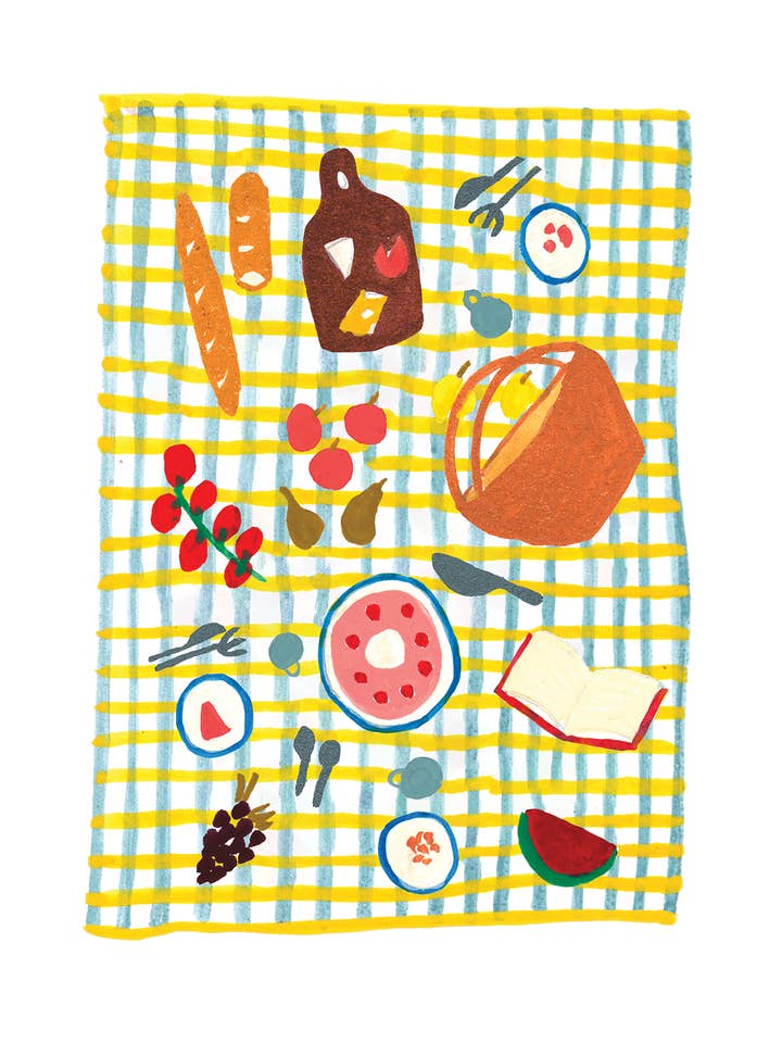 Summer Picnic - individual sticker for wholesale by Isatopia
