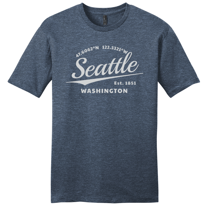 Direction Apparel - Wholesale Screen Printed T-Shirt - Men's - Latitude Over City Soft Tri Blend Tee 0