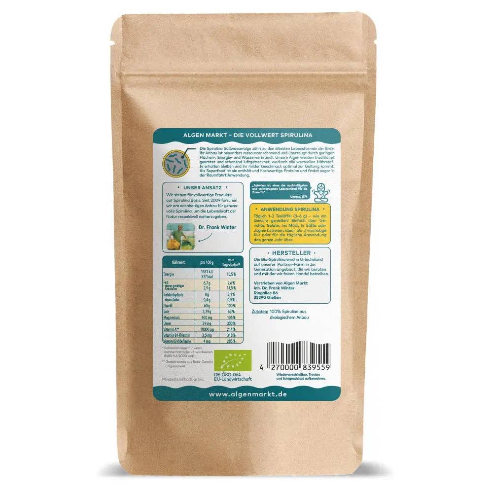 Algen Markt - Wholesale Protein/Superfood Powder - Organic Spirulina Flakes4