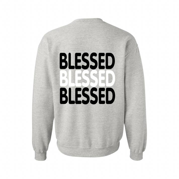 OURHHAUS - Wholesale Graphic Sweatshirt - Women's - Adult Crewneck Sweatshirt BLESSED3