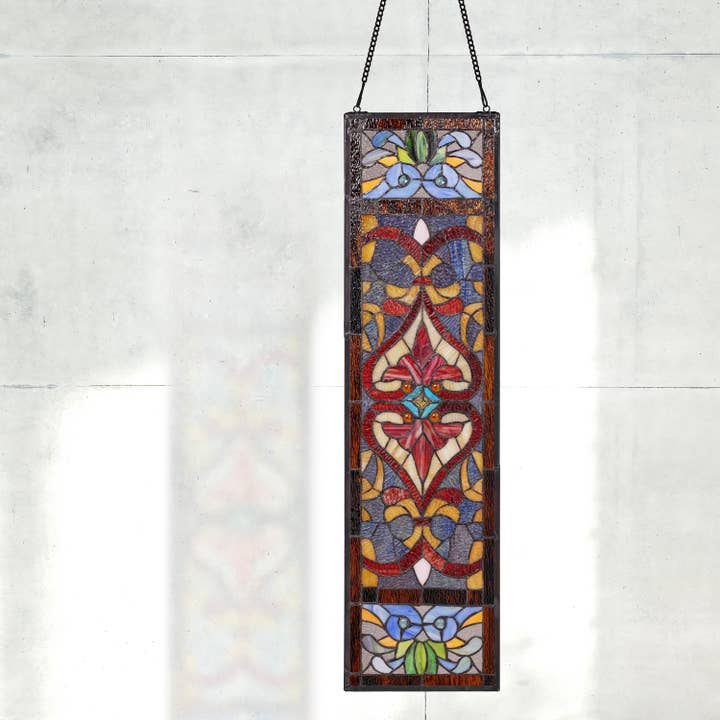 River of Goods - Wholesale Suncatcher - 36"H Lani Victorian Stained Glass Window Panel10