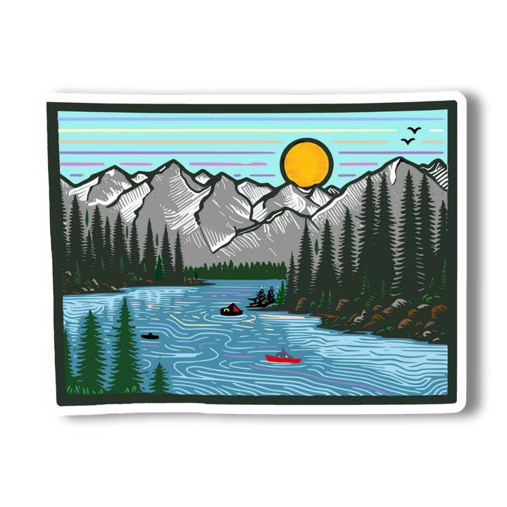 Colorado State River 3" Vinyl Sticker for wholesale by National Parks and Beyond