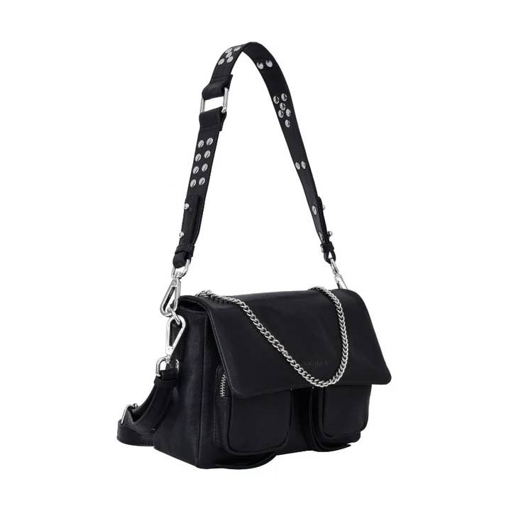 ショルダーバッグ・ポシェット MARTINCOKS String Shouler String Shoulder Bag Black Wholesale MAXKE Black Leather Shoulder & Crossbody Bag for