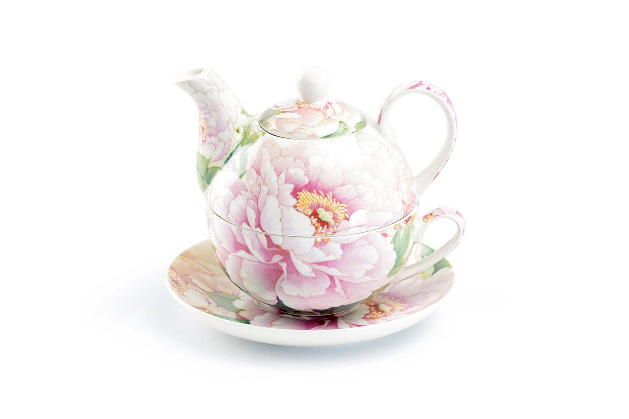 Grace Teaware - Vente Service à thé - Ensemble de thé Empire Peony en porcelaine fine pour un1