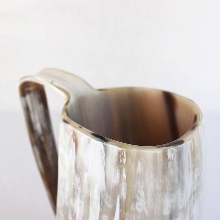 The African Home Goods - Wholesale Beer Glass/Mug - Ankole Cow Horn Beer Mugs / Tumbler Light2