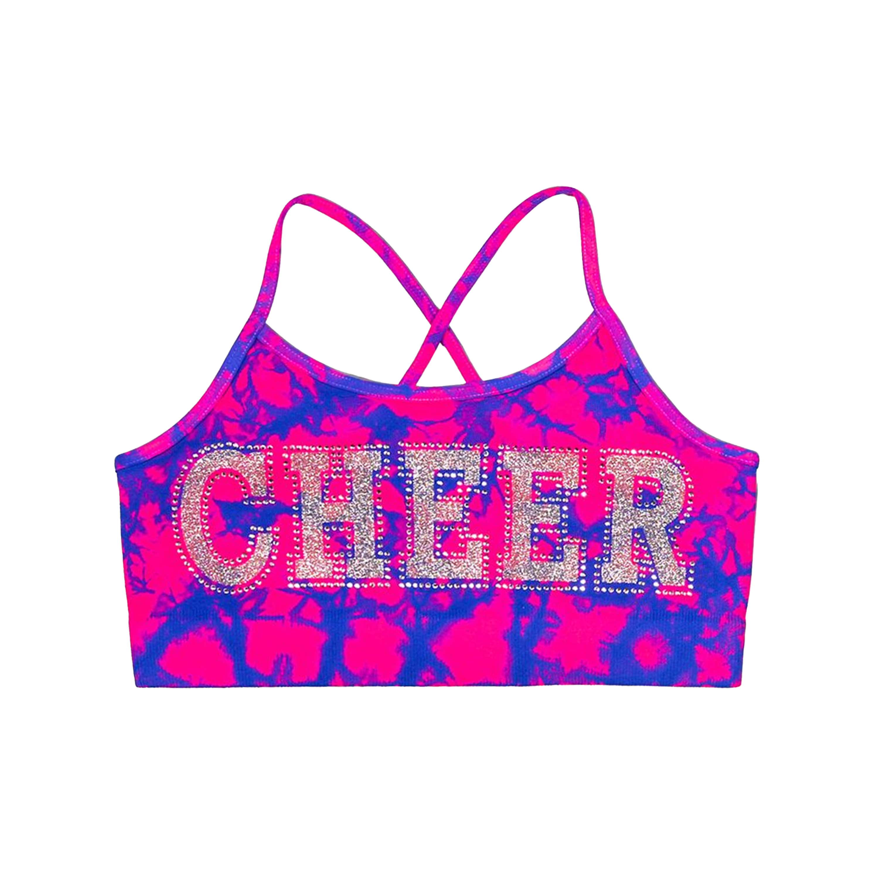 Malibu Sugar - Wholesale Hemd - Kinderen - Marmeren Tie Dye Bandeau Bh Cami Met Cheer Embellishment2