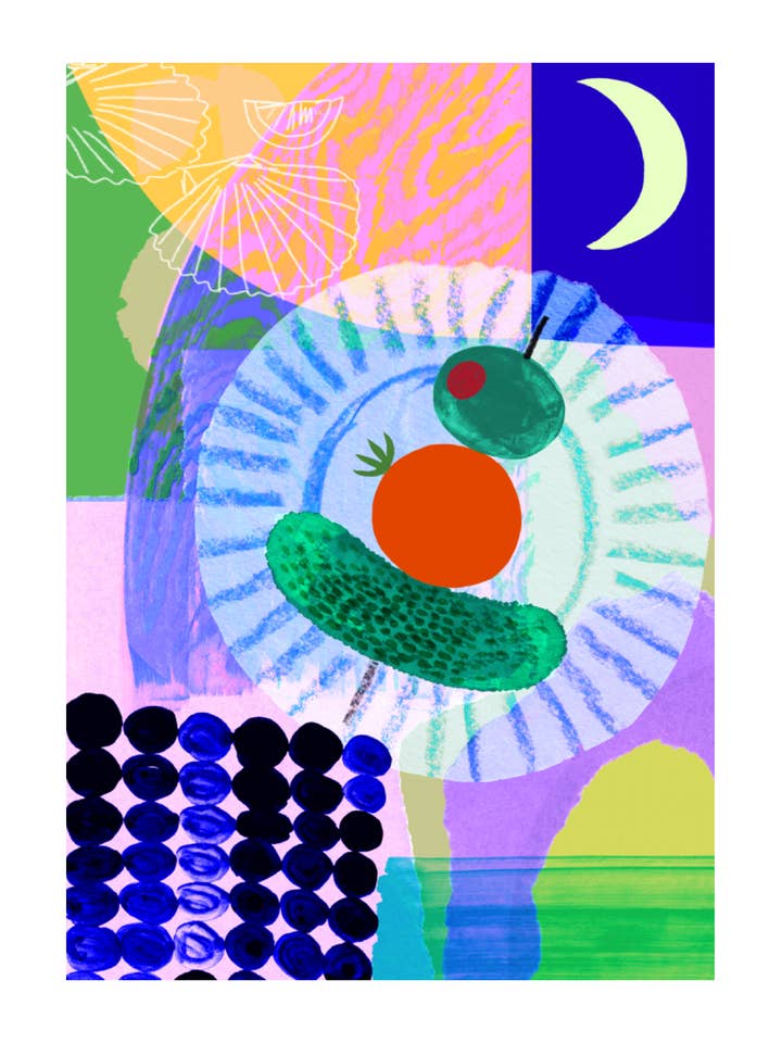 MIDNIGHT SNACK ! Giclée print for wholesale by Lucy Sherston