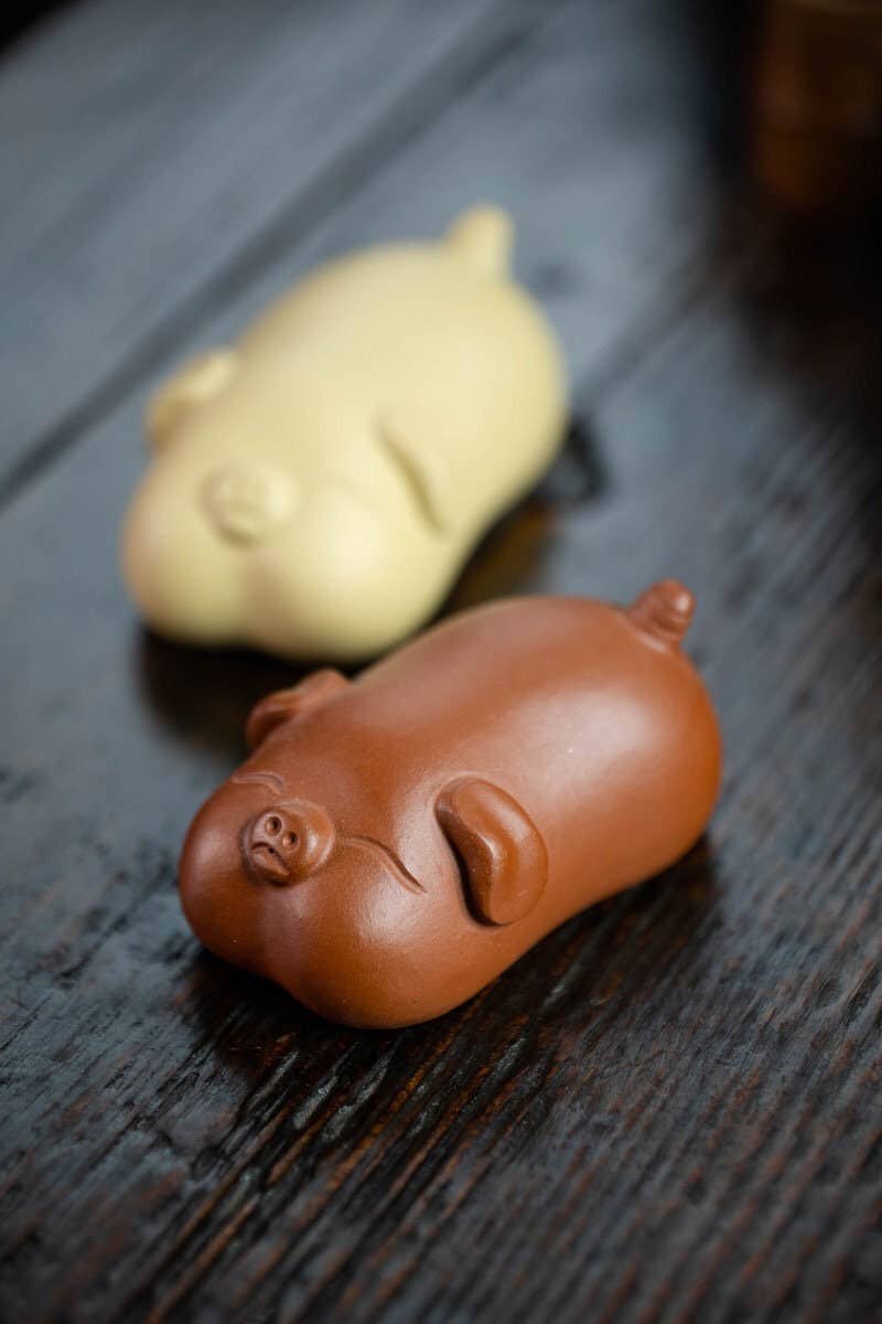 Gohobi （We cover U.S. import duties） - Wholesale Decorative Figurine - Gohobi Handmade pig ornaments Tea pets ceramic YiXing clay  Chinese Gongfu tea Kung fu tea Japanese Chado unique ornaments4