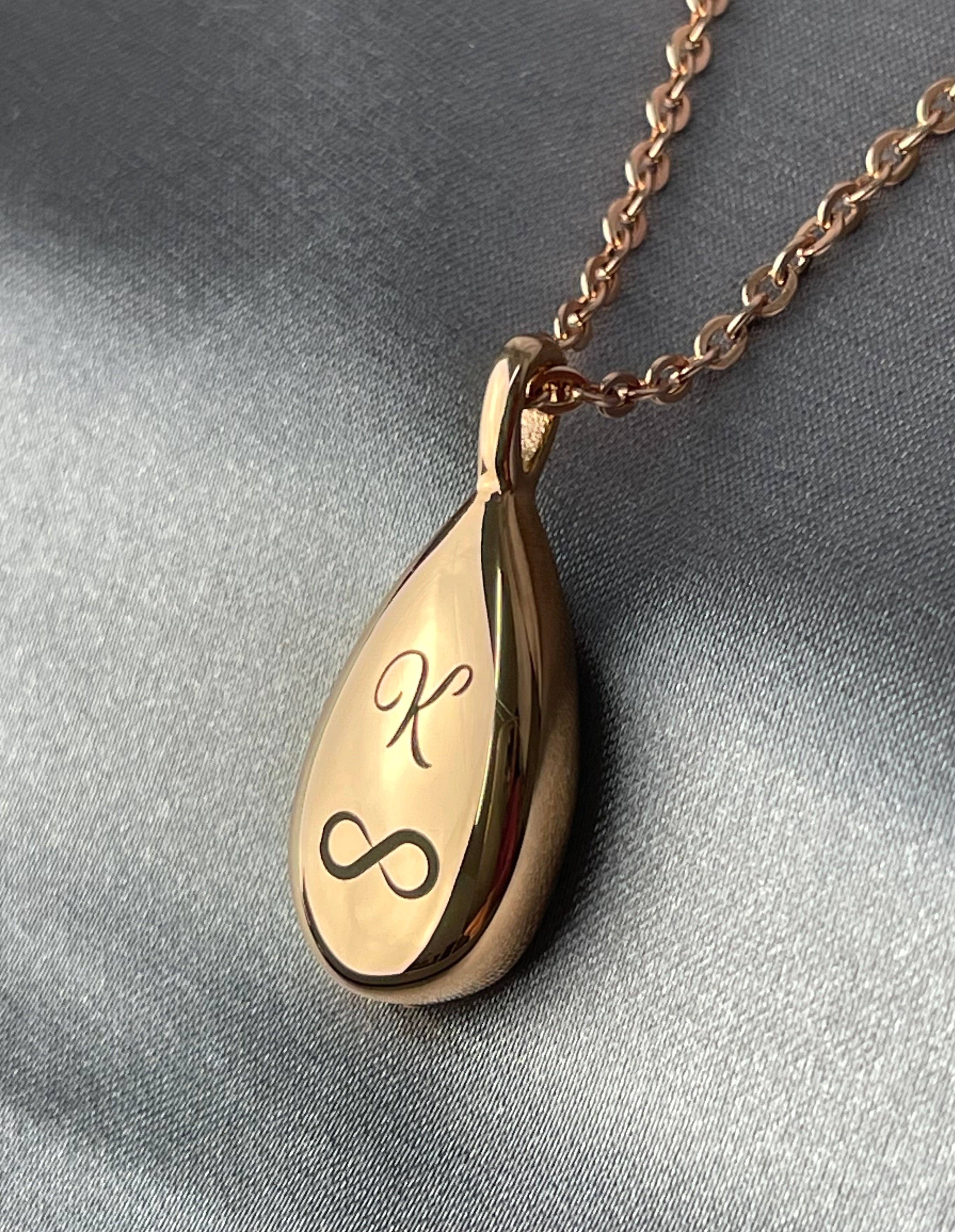 MadamLili - Wholesale Pendant/Charm Necklace - Urn ash cremation rose gold stainless steel necklace9