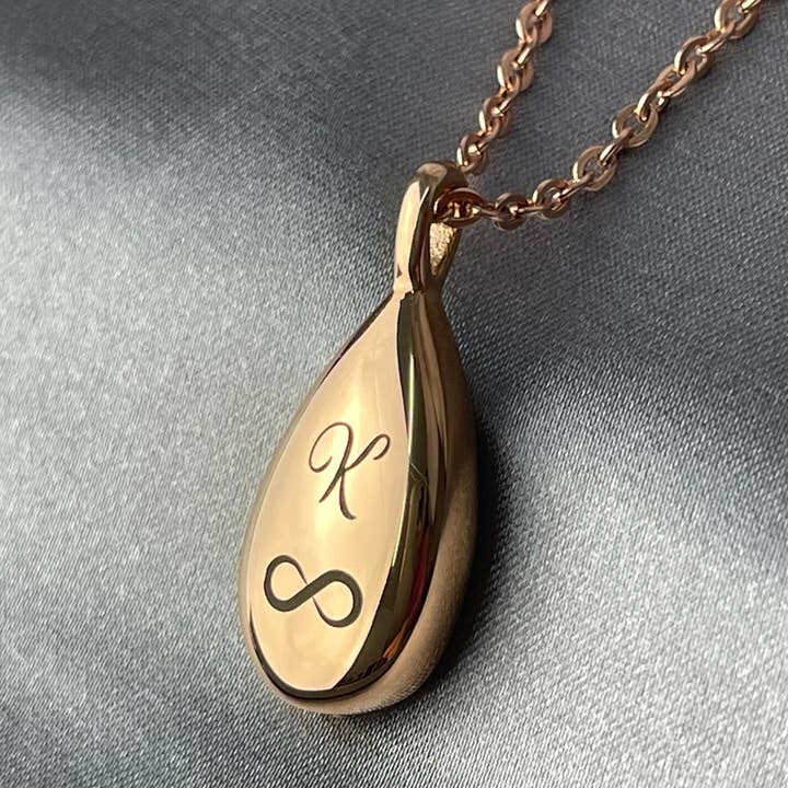 MadamLili - Wholesale Pendant/Charm Necklace - Urn ash cremation rose gold stainless steel necklace9