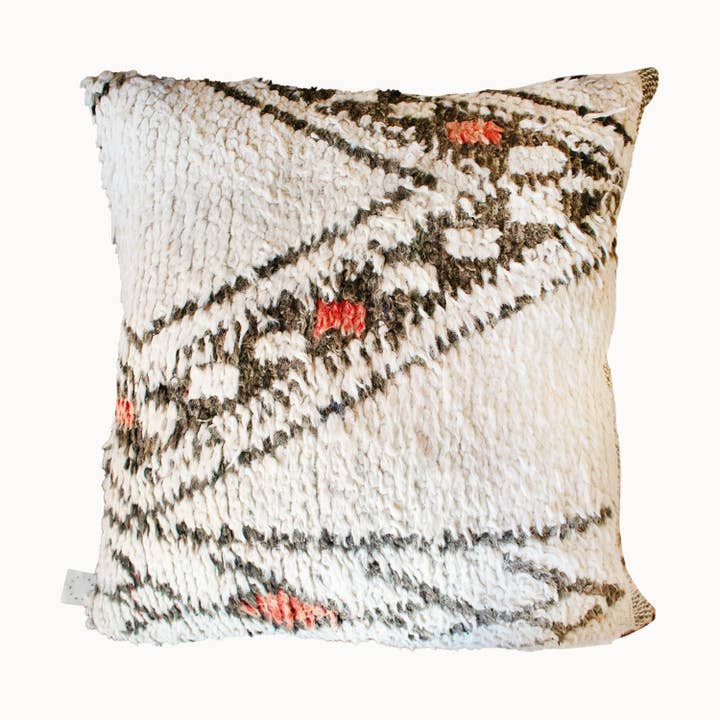 Scicli Moroccan Beni Ourain Rug Pillow for wholesale by Apartment F - shipping from Austin, TX. No tariffs