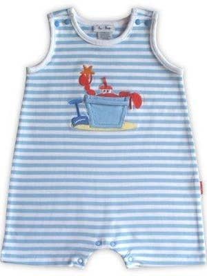 Girl's Striped Body Dress in Blue for wholesale by Sandra Adrubau