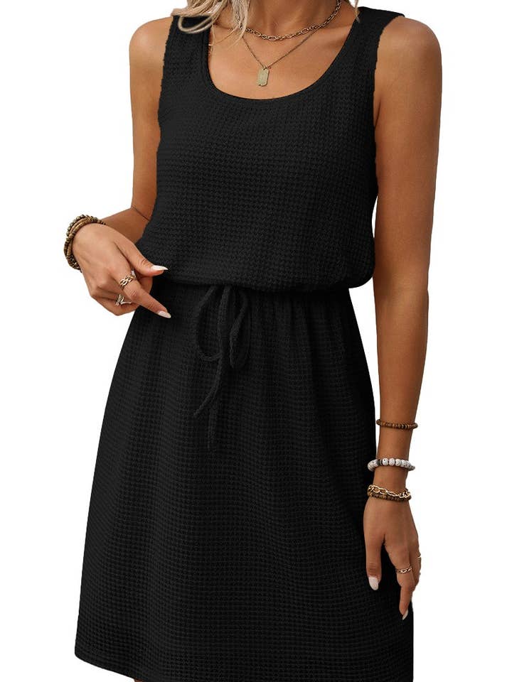 NINEXIS - Wholesale Dress - Women's - CWDSD7454_SUMMER SQUARE NECK SLEEVELESS VEST DRESS