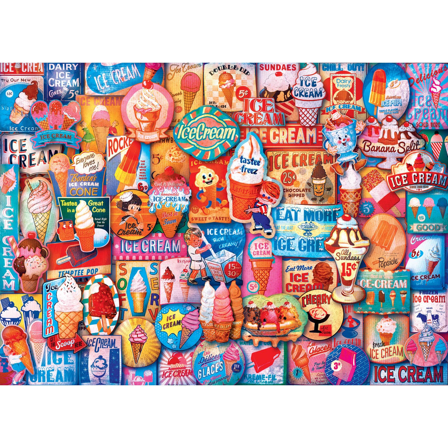 Masterpieces Puzzles - Wholesale Puzzle - Adult - Flashbacks - Ice Cream Treats 1000 Piece Puzzle1