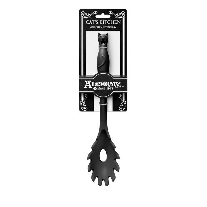Alchemy Gothic Kitchen Utensil Black Cat Pasta Spoon for wholesale by Pacific Trading