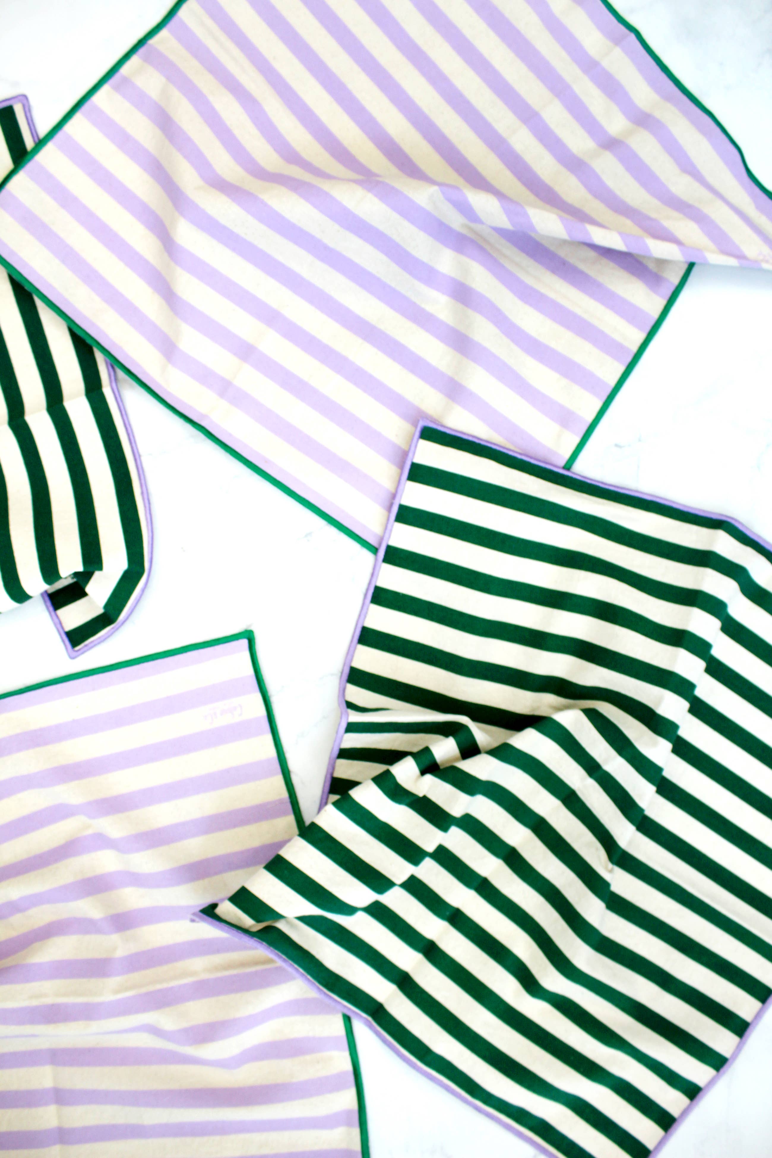 Calhoun & Co. - Wholesale Tea Towel - Striped Colorful Cloth Napkin Sets1