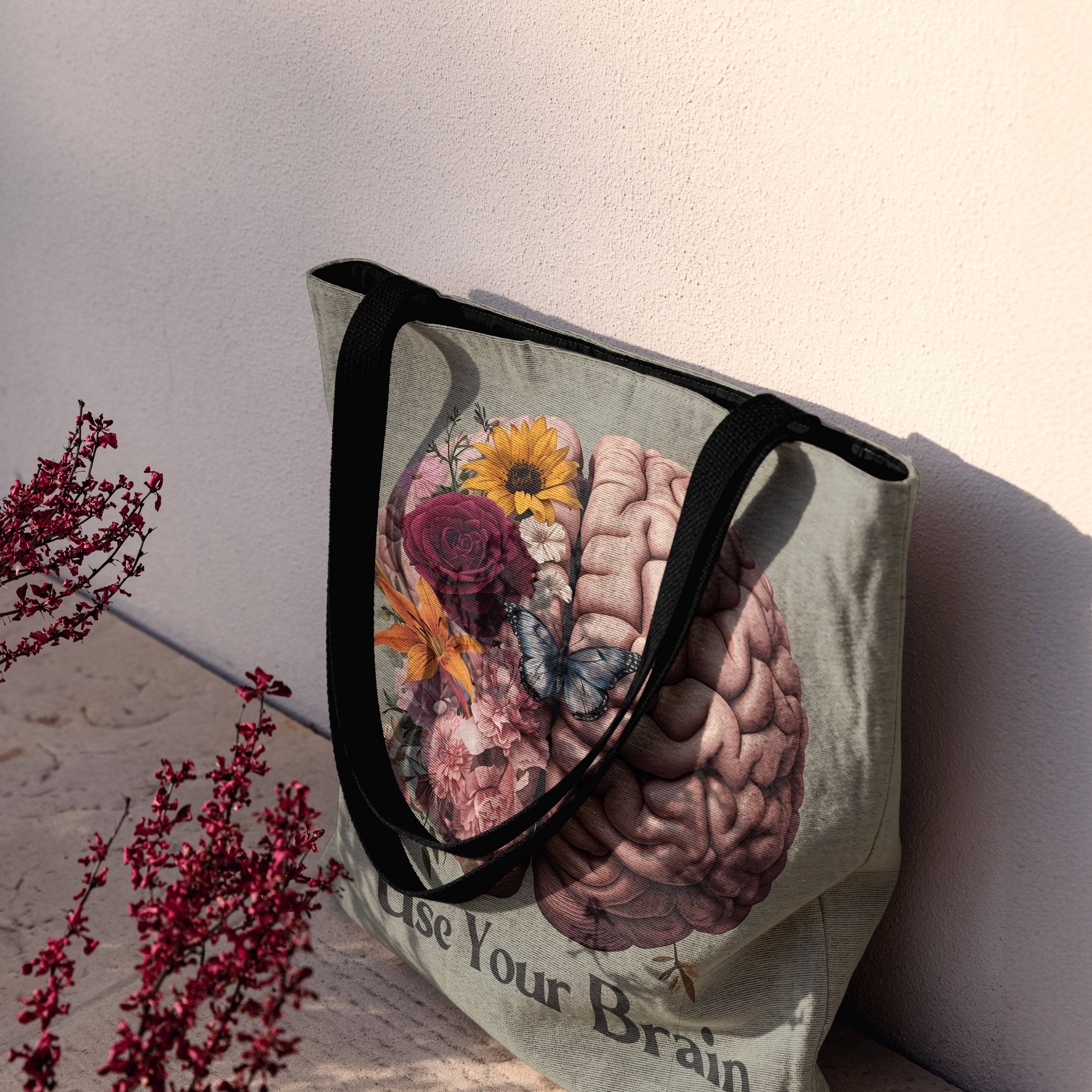 MagicMerchEmporium - Wholesale Tote Bag - Unisex - Use Your Brain Woven Tote Bag5