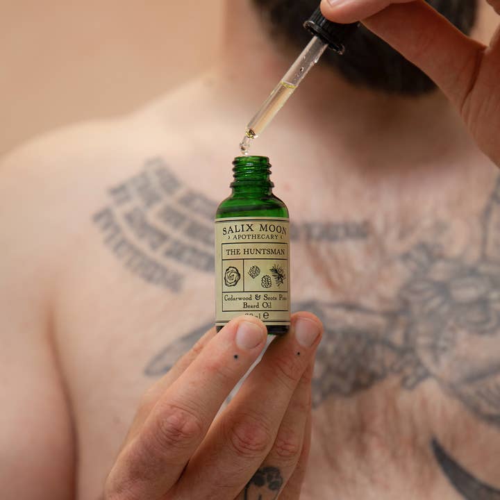 Salix Moon Apothecary - Wholesale Beard styling product - Botanical Beard Oil | Cedarwood and Scots Pine Needle2