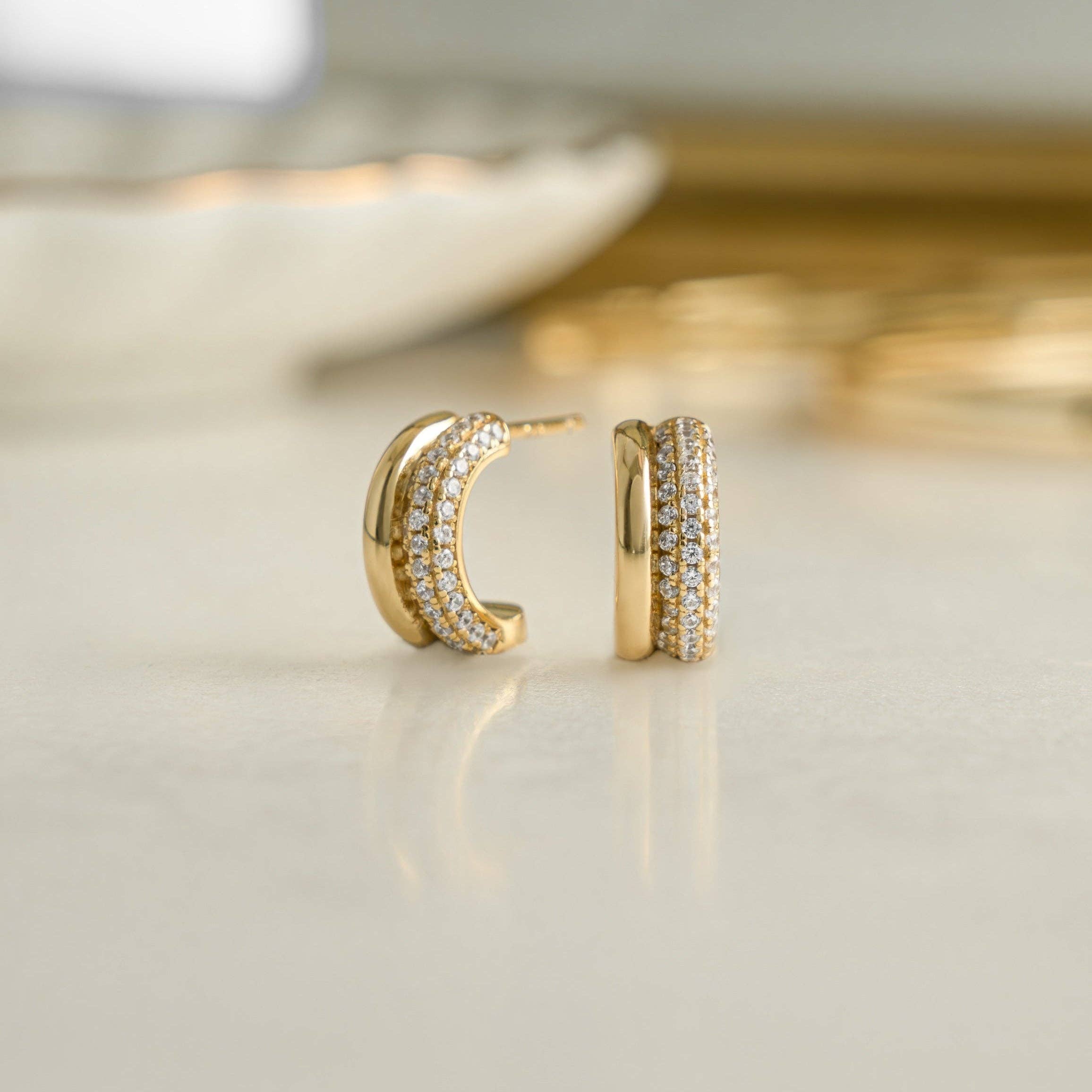 Sami Jewels - Wholesale Hoop Earrings - Pavé Double Hoop Earrings6
