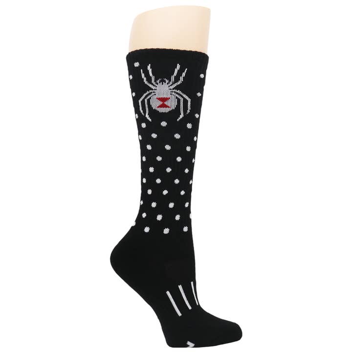Black Widow Polka Dot Kids Socks for wholesale by Moxy Socks