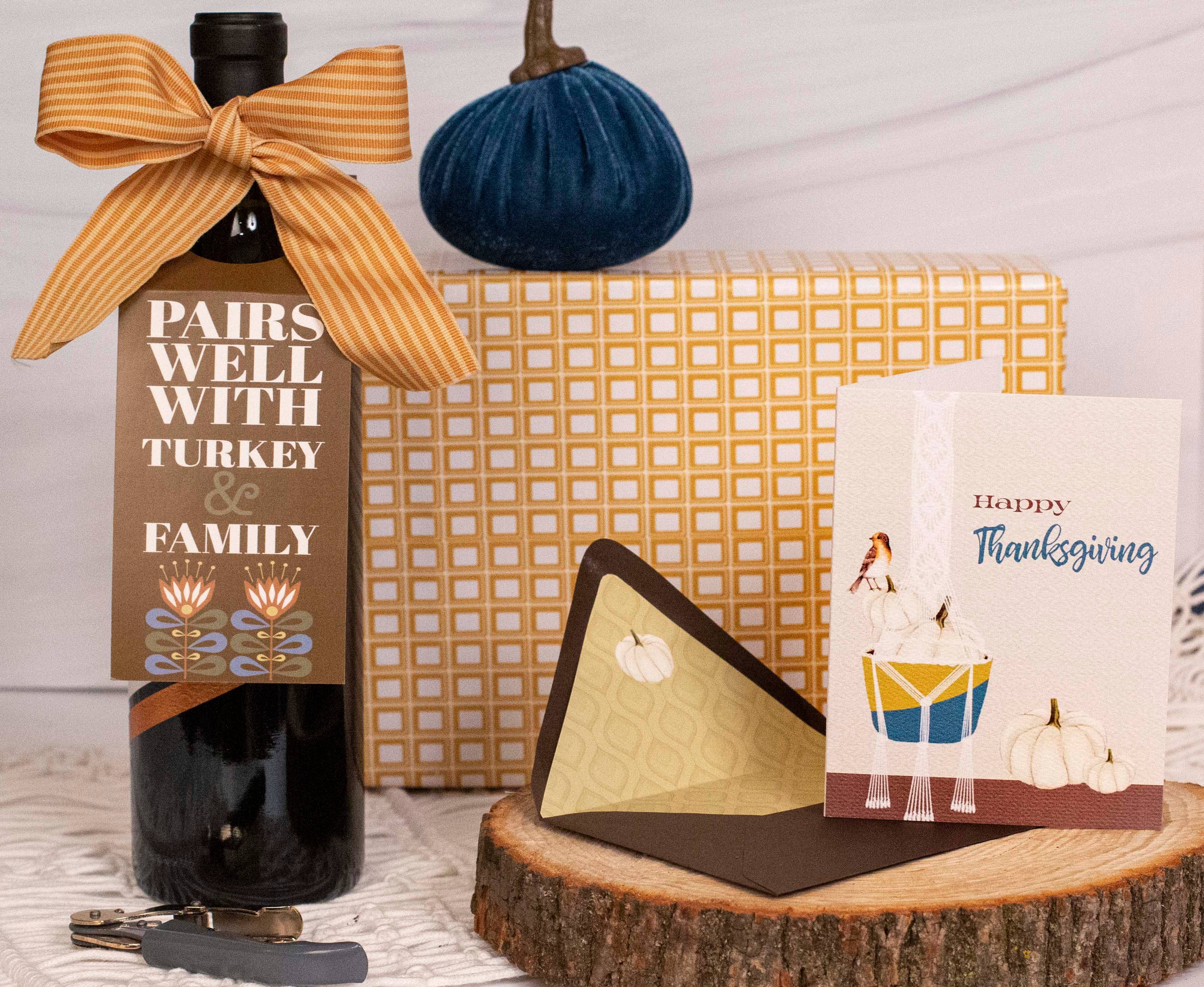 Mod Lounge Paper Company - Wholesale Thanksgiving Card - Boho Macrame Thanksgiving Fall Host Hostess Greeting Card2