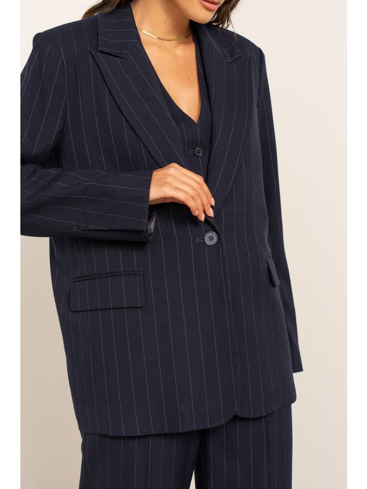 Attentif Paris - Wholesale Blazer - Women's - Oversized pinstripe blazer17