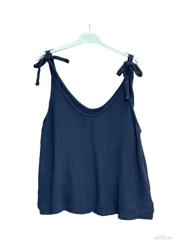 MOONSUN - Wholesale Tank Top - Women's - #1090 adjustable cotton gauze tank top