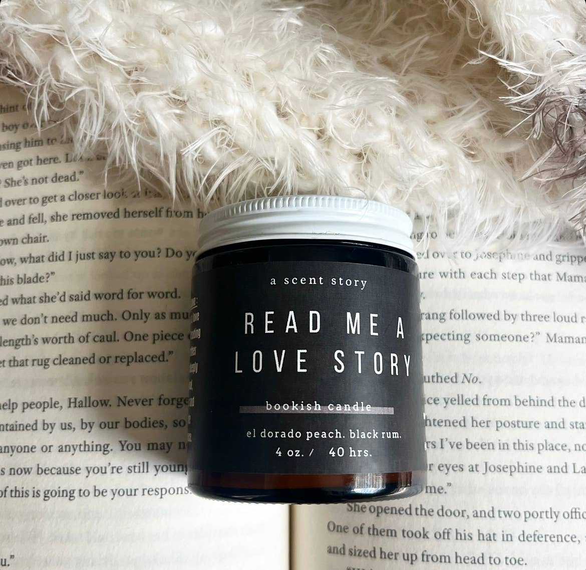 A Scent Story Candle Co - Wholesale Jar/Filled Candle - Read Me A Love Story - Bookish Candle | Book Themed Candle