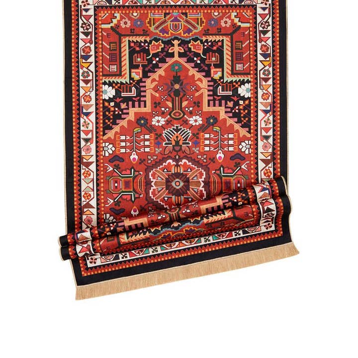 Bursa Ipek | Black Velvet Carpet Prayer Rug for wholesale on Faire