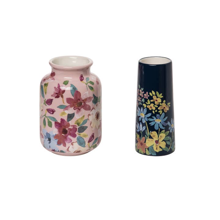 Transpac - Wholesale Vase - CLOSEOUT Transpac Md Dol Floral Boutique Vase S/2 Spring