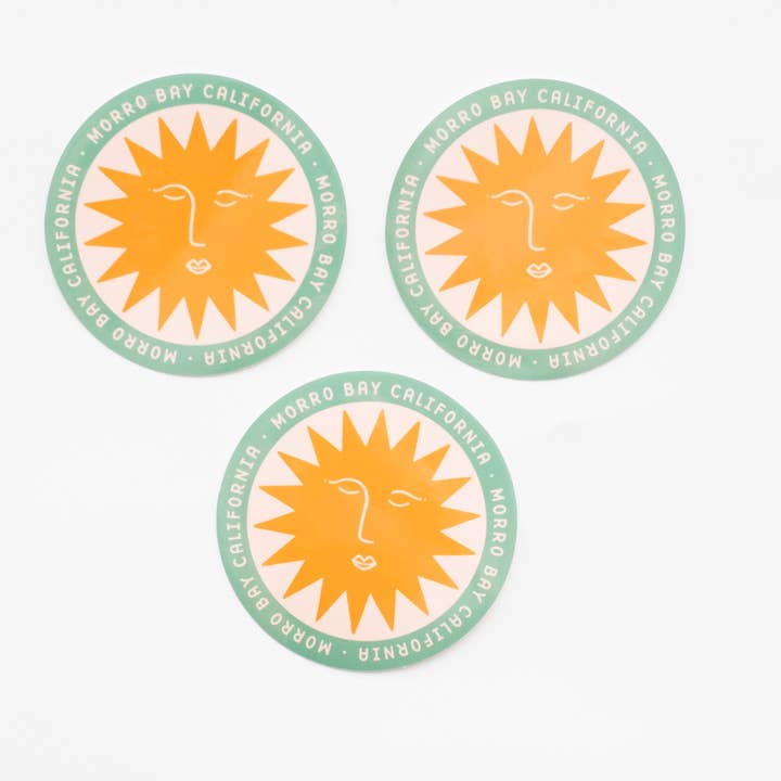 Union Made - Wholesale Sticker - Morro Bay California Sun vinyl sticker1