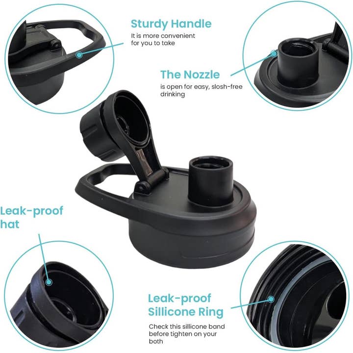 Vigor Path - Wholesale Water bottle - Spout Lids for Hydro Flask Wide Mouth Bottles (12oz-64oz) - BPA-Free Sports Cap Top Replacement Fits Most Wide Mouth Sports Water Bottles - (Set of 2)1