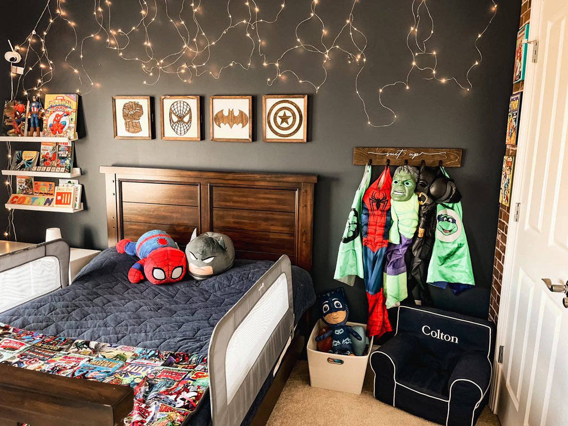 Nail and Hook Laser Cut Home Decor - Wholesale Sign - Superhero Wall Art  | 11x11 inch Wood Sign31