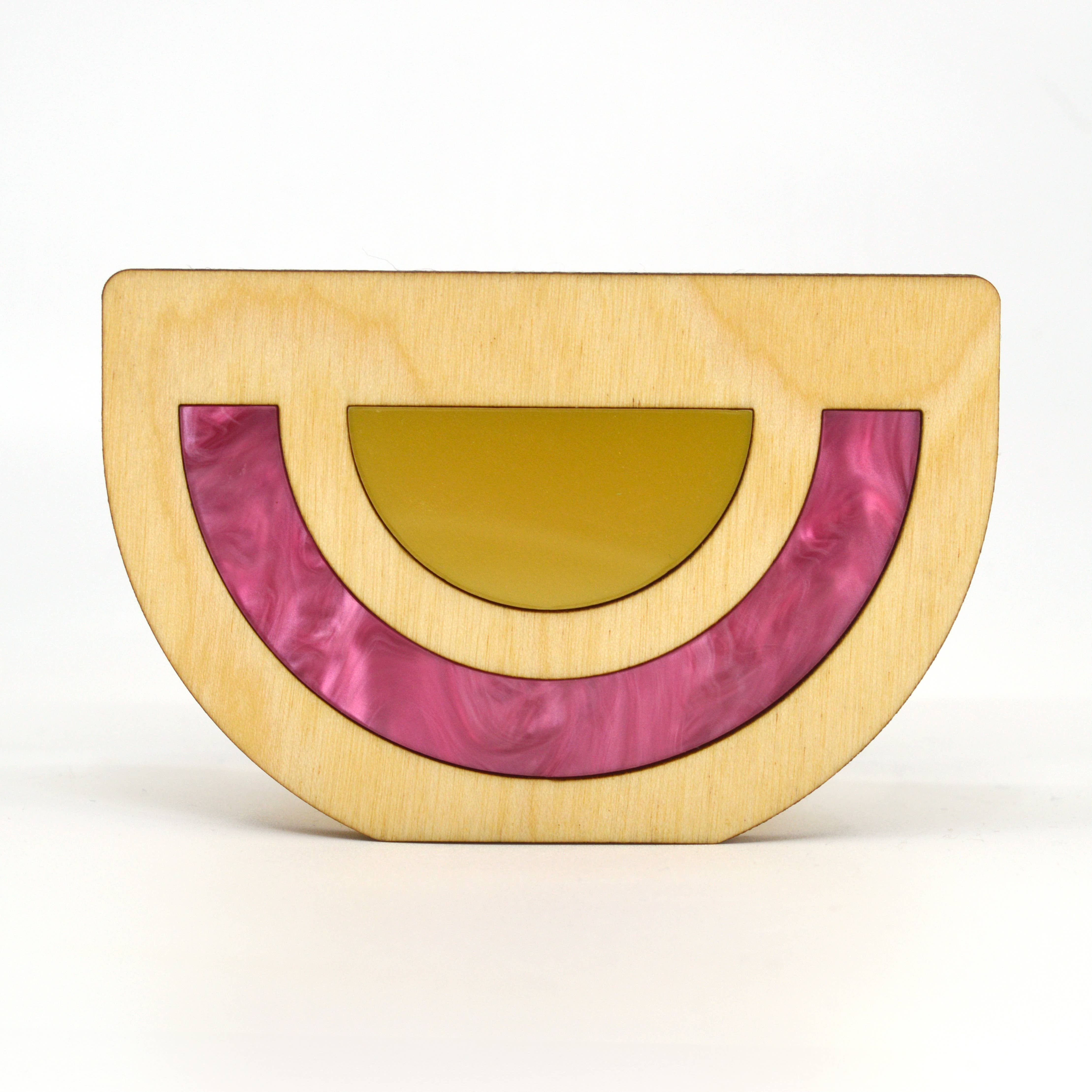 Verdant Moon - Wholesale Plant Pot - Geometric Table-top Air Planter — Wood, Acrylic2