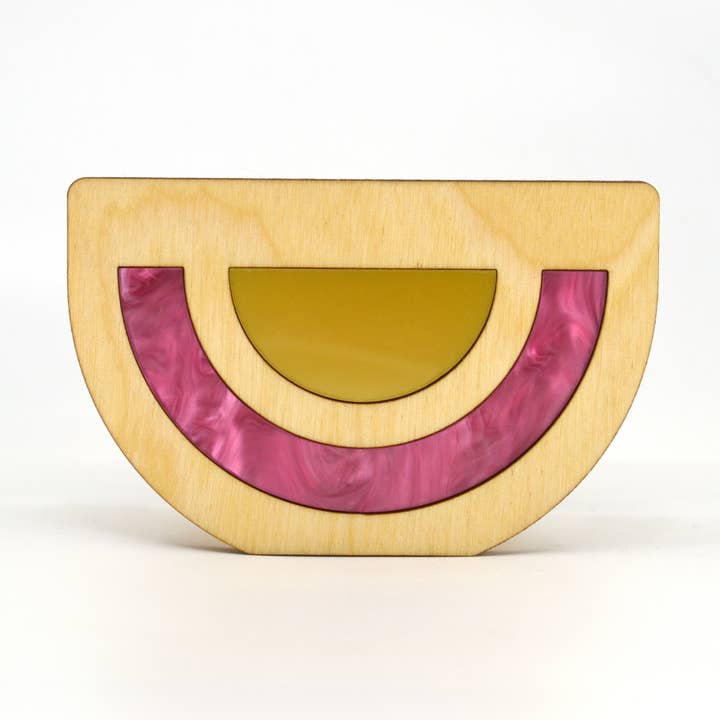 Verdant Moon - Wholesale Plant Pot - Geometric Table-top Air Planter — Wood, Acrylic2